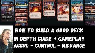 HOW TO BUILD A DECK!! The Ultimate In Depth Guide - Magic The Gathering Arena 3 In 1 W/ Gameplay