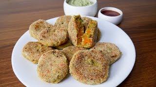 Quick Veg Cutlets Recipe | Veg Tikki Recipe | Vegetarian Snack Recipes