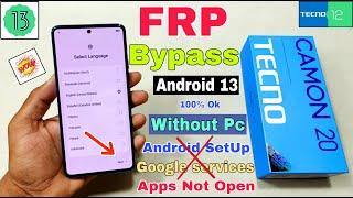 Tecno Camon 20 FRP Bypass Android 13 | New Method | Tecno (CK6) Google Account Bypass Without Pc |