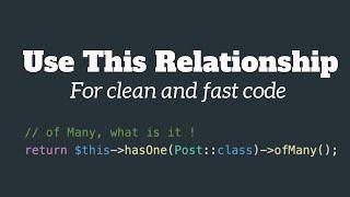 Laravel Eloquent | This relationship will improve your code quality .