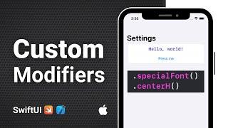 How to create Custom Modifiers in SwiftUI Tutorial (iOS 2022)