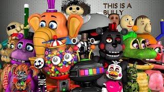 ALL ULTIMATE CUSTOM NIGHT ANIMATRONICS VS BALDI'S BASICS IN LEARNING  FUNNY BATTLE SFM ANIMATION