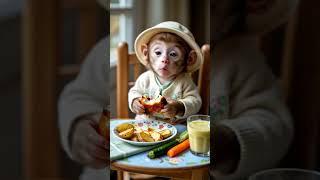 Watch This Baby Monkey Enjoy Food Like a Little Gourmet Chef