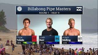 Toledo vs. Kerr vs Melling - Round One, Heat 9 - 2016 Billabong Pipe Masters