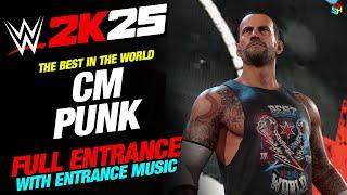 CM PUNK WWE 2K25 ENTRANCE - #WWE2K25 CM PUNK ENTRANCE WITH MUSIC