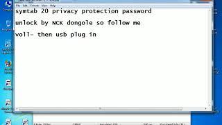 SymTab 20 Privacy Protection Password Unlock By NCK Dongole 100% Working 2017 # GSM CHANNEL