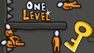 ПОБЕГ СТИКМАНА из ТЮРЬМЫ - Я СНОВА СЛОМАЛ ИГРУ! Весёлые головоломки в One Level: Stickman Jailbreak