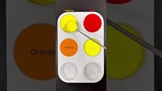 Create 4 colors from 2 colors Yellow + Red #mix #asmr