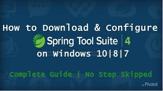 How to Download and Install STS Tool Suite on Windows | Spring boot