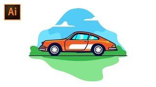 How to Create Classic Car Vector in Adobe Illustrator