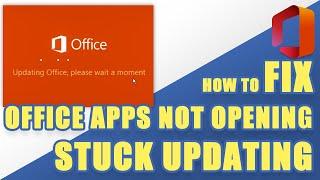 HOW TO FIX:  "Updating Office, please wait a moment" error | Fix STUCK UPDATES in Office Apps