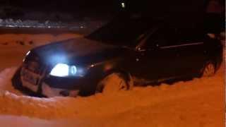 Audi a6 2008 in deep snow, 3.0 tdi quattro 2012