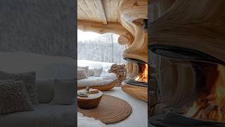 Cozy winter cabin with a dreamy fireplace and stunning snowy forest views! 