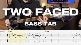 Linkin Park - Two Faced // Bass Cover // Play Along Tabs and Notation