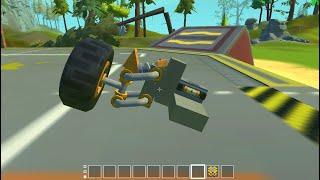 Двух рычажная подвеска в Scrap Mechanic без модов