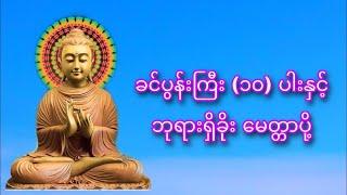 ခင်ပွန်းကြီး (၁၀) နှင့် ဘုရားရှိခိုး မေတ္တာပို့ တရားဒေသနာတော်