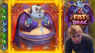 FAT DRAC SLOT BONUS CATCHES FIRE!