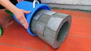 Cement Craft Ideas – How to Make Cement Flower Pots from Cardboard to Decorate Your Garden