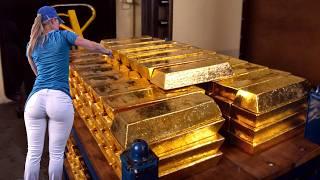 Secrets of Wealth Creation: Gold & US Dollar Banknotes Manufacturing process 98% Gold Factory Tour