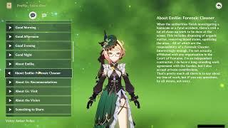 EMILIE ALL VOICE LINES (ENGLISH)