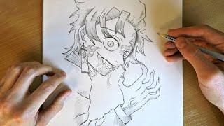 How to Draw Tanjiro (Demon King) | Demon Slayer | Anime Drawing Tutorial