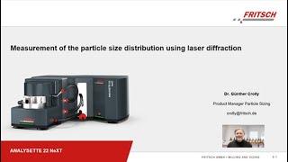 Webinar: Measurement of the particle size distribution using laser diffraction