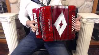 SCANGARER - Red Scandalli Garmon Diatonic Button Accordion Key of E Major LMMM 27 25 $2999