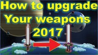 starbound : how to upgrade weapons 2017