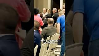 Protests erupt at town halls over Trump policies