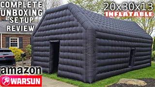 HUGE WARSUN 20 X 30 INFLATABLE NIGHTCLUB COMPLETE UNBOXING REVIEW TIPS & TRICKS