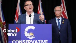 BC United leader suspends party's campaign, backs Conservative rival