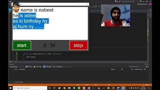 Typing speed Test simple C# application Visual Studio Beginner