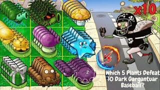 PVZ Hybrid 2.3 Challenge | x5 Hybrid Plants Vs  x10 Dark Gargantuar Baseball Zombie - Who Will Win?