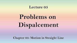 05 Motion in Straight Line- Problems on Displacement- Class 11-Chapter 3-NEET/JEE/CET-MH