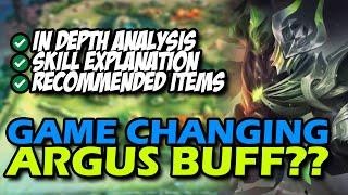 LATEST ARGUS BUFF COULD TURN HIM META? || MOBILE LEGENDS ADVANCED SERVER UPDATE AND TESTS