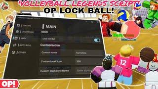 Latest Volleyball Legends Script GUI/Hack OP Lock On Ball,Custom Name,Style,Etc.,Auto Roll & Mor