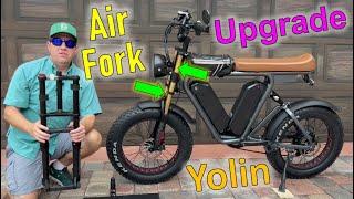 upgraded Air Fork install on Yolin eBike - dual or triple battery