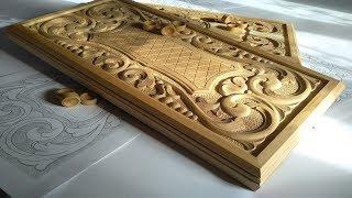 How to make carved backgammon, wood carving