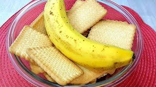 With just a banana and some cookies‼️You should try this incredibly easy and delicious dessert