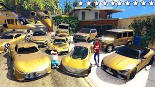 I STOLE GOLDEN Mercedes-Benz CARS WITH SPIDER-MAN FROM REAL LIFE IN GTA 5