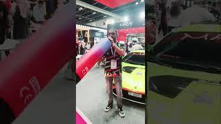 world vape show dubai trying world biggest vape #funny##dubai#worldtrade center #smoke #vape