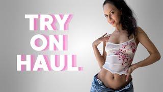 4K TRANSPARENT Try On Haul NO BRA With Lovely Jill