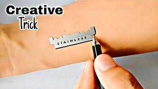 Creative Tattoo with Blade