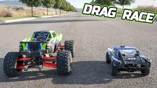 Traxxas Xmaxx 8S and Slash 4x4 VXL Drag Race