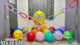 Big Giant Balloons Sit-pop Challenge Video