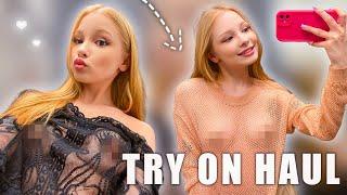 [4K] Transparent Clothes Try On Haul | See-Through No Bra Trend