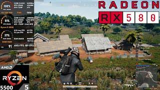 RX 580 8GB + Ryzen 5 5500 : PUBG (Tested in 2024)