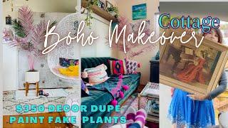 Decorating a Boho Cottage  with  Thrifted decor/  DIY $350 dupe from ZGallery  & FREE stuff