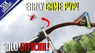 EARLY GAME PVP + STARTER BASE! | Solo PvP Official Servers - Ark: Survival Evolved