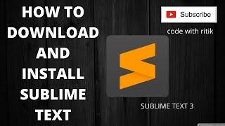 how to download SUBLIME TEXT in window 7/8/10 | Tutorial for sublime text 2021